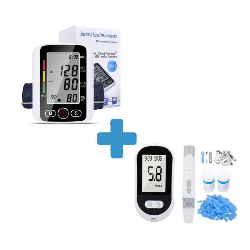 COMBO TENSIOMETRO Y GLUCOMETRO